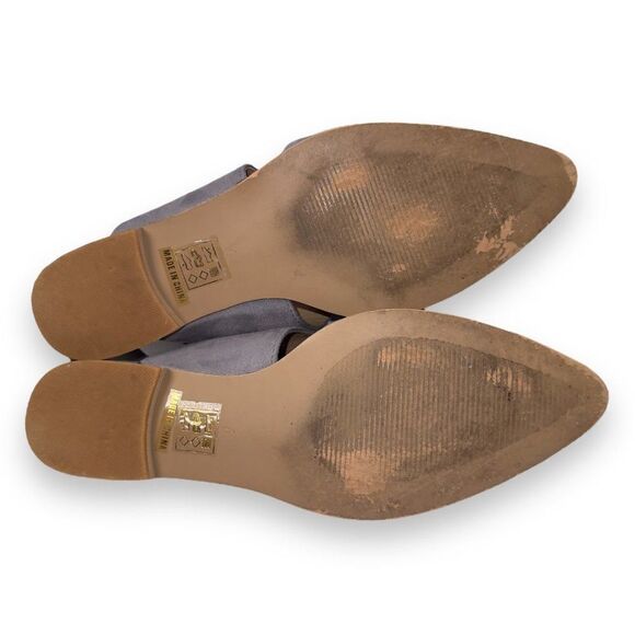 Journee Collection Telulah Pointed Toe Slip-on Flat Grey Velvet Women's 6 - Picture 8 of 10